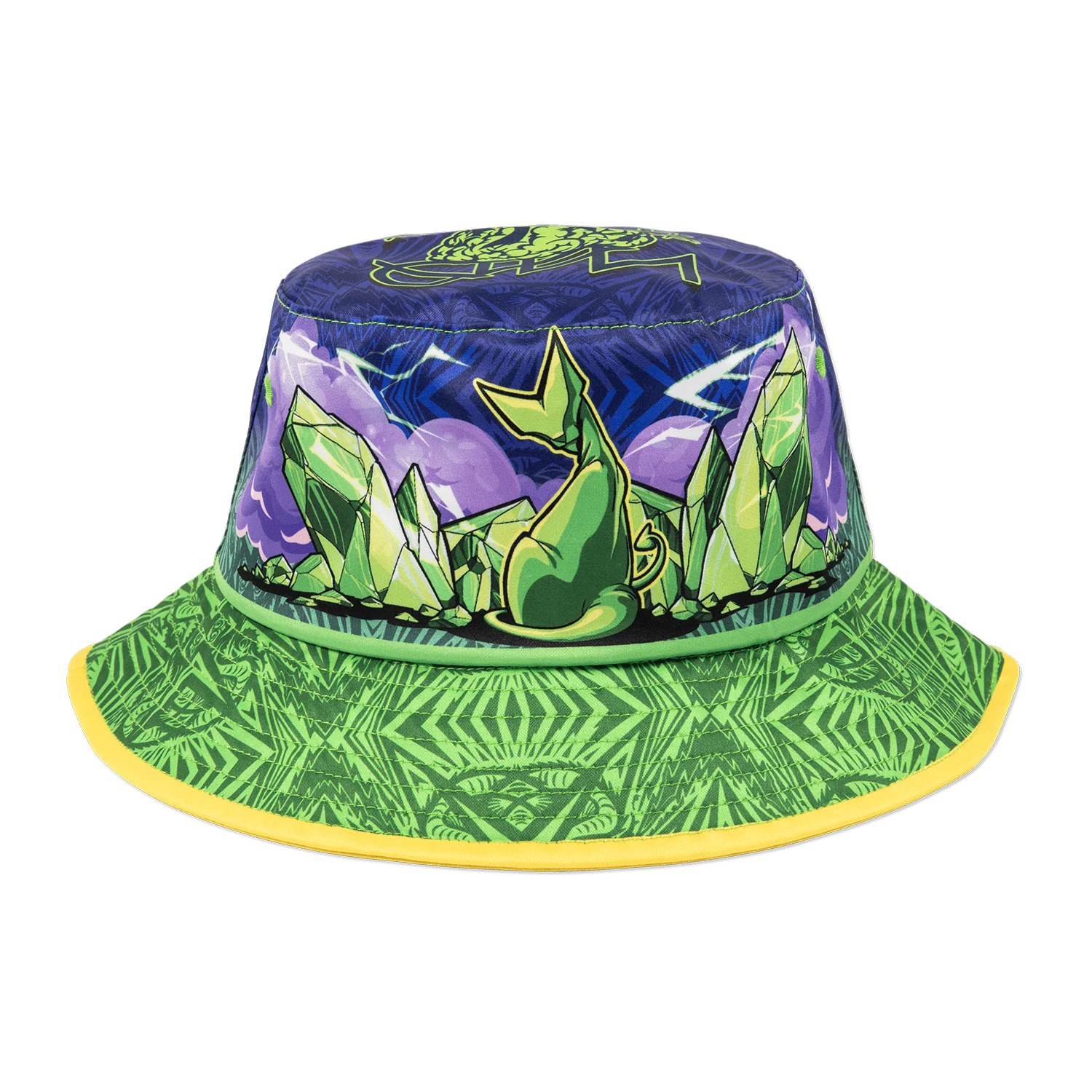 Dark Wobble Cat Bucket Hat - Image 2